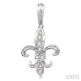 Diamond Fleur De Lis Earrings