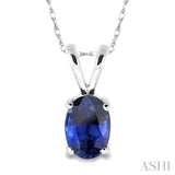 Oval Shape Stud Gemstone Pendant