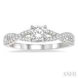 Light Weight Diamond Engagement Ring