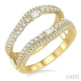 3/4 Ctw Diamond Insert Ring in 14K Yellow Gold