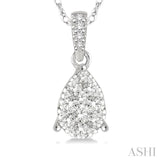 Pear Shape Lovebright Diamond Pendant