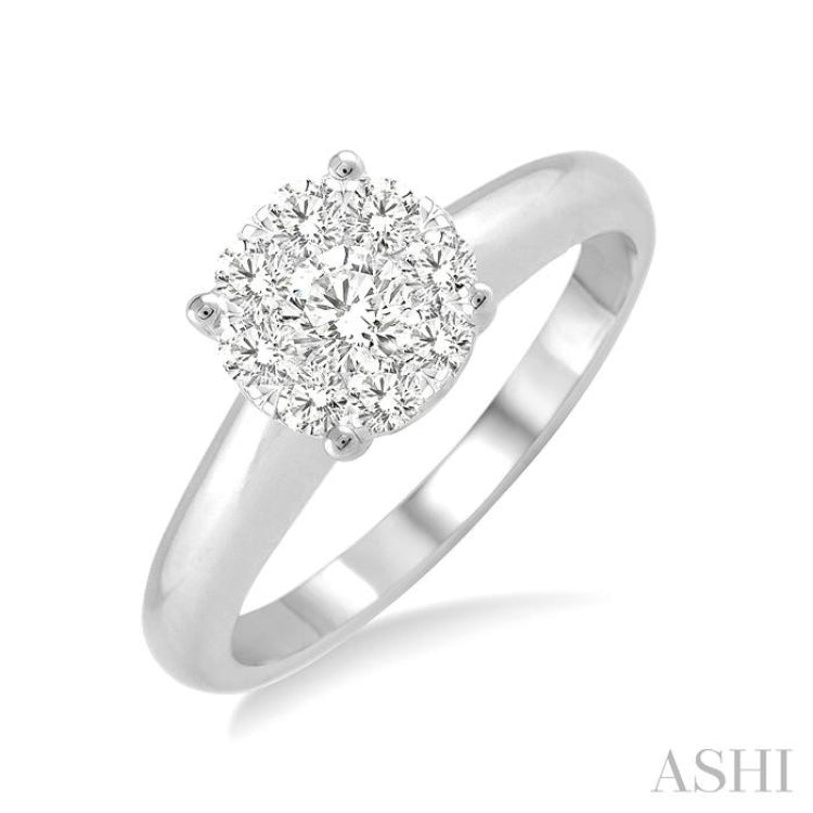 Lovebright Essential Light Weight Diamond Engagement Ring
