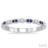 Gemstone & Diamond Wedding Band