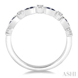 Gemstone & Diamond Wedding Band