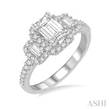 1/3 ctw Diamond Semi-Mount Engagement Ring in 14K White Gold