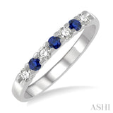 Gemstone & Diamond Wedding Band