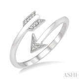 Light Weight Diamond Fashion Open Arrow Ring