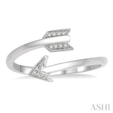 Light Weight Diamond Fashion Open Arrow Ring