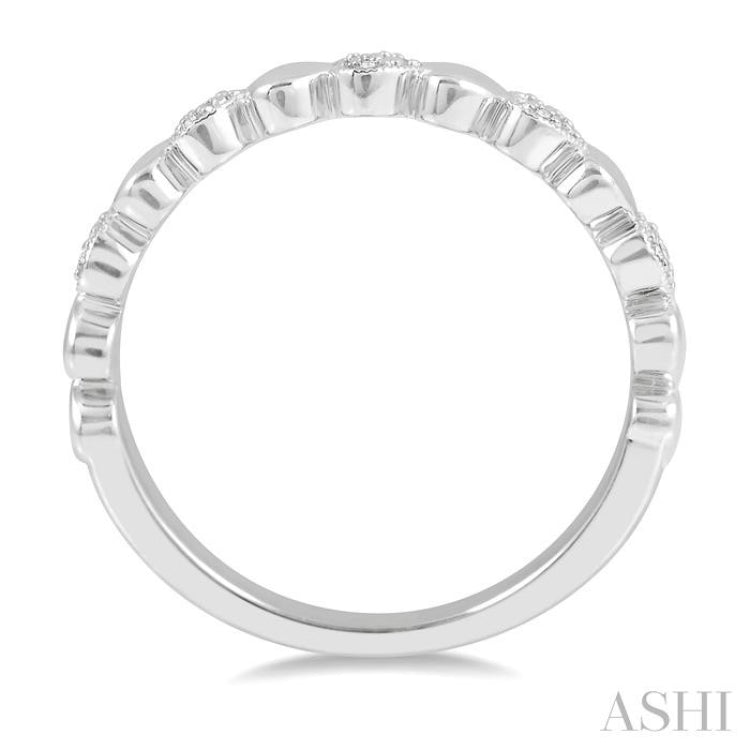 Silver Heart Shape Diamond Ring