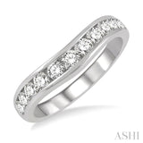 Diamond Curved Wedding Band