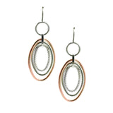 STERLING SILVER AND ROSE GOLD PLATED VANESSA EARRINGS