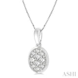 Oval Shape Diamond Pendant