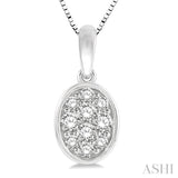 Oval Shape Diamond Pendant