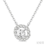 Oval Shape Diamond Pendant