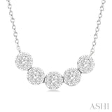 5 Stone Lovebright Essential Diamond Necklace