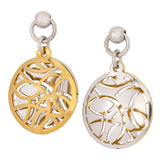 SS YELLOW GOLD PLATED FREESTYLE FLOW EARRINGS
