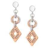 SS + ROSE GOLD PLATED SPECTACULAR EARRINGS
