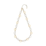 SS + YELLOW GOLD PLATED CIRCULATION NECKLACE