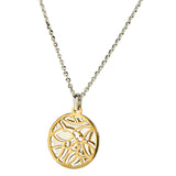 SS YELLOW GOLD PLATED FREESTYLE FLOW NECKLACE