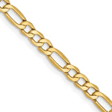 14K 16 inch 3.5mm Semi-Solid Figaro with Lobster Clasp Chain