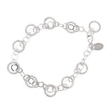 Sterling Silver Multi Circle & Chain Bracelet
