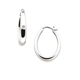 Diva Oval Tapered Hoop Earrings