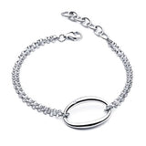 Diva Double Chain Bracelet with Oval