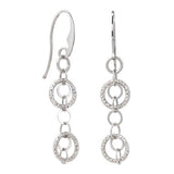 Sterling Silver Multi Ring/Chain Earring