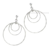 Sterling Silver Circle Sparkle Earrings